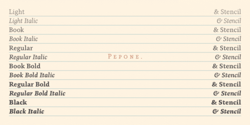 Pepone Font 17
