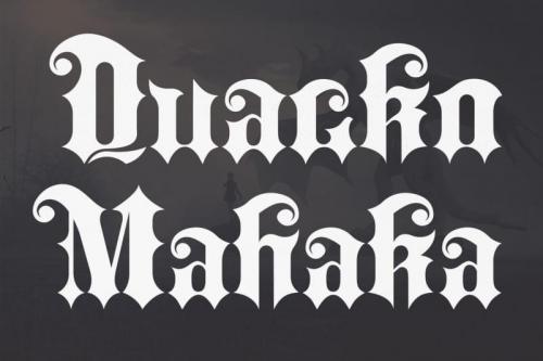 Quacko Mahaka Blackletter Font 1