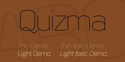 Quizma Font Family