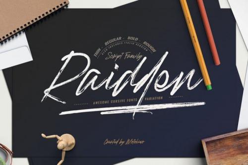 Raidden Script Font Family