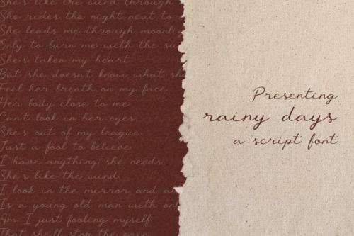 Rainy Days Handwritten Font 2