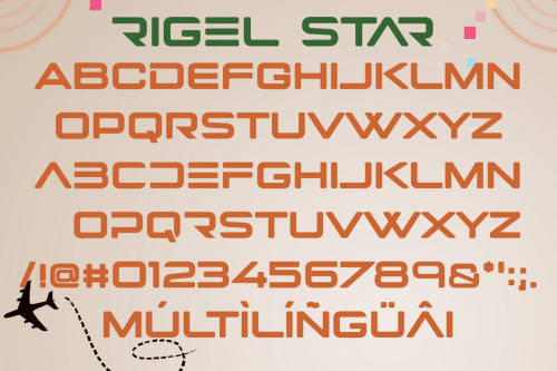 Rigel Star Futuristic Font 4