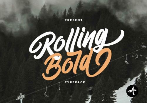 Rolling Bold Script Font 1