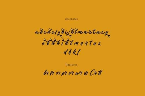 Rommantis Script Font 9