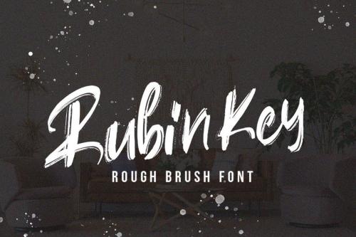 Rubin Key Brush Font 1