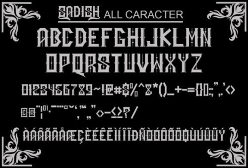 Sadish Blackletter Font 6