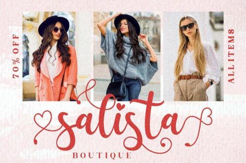 Salista Script Font 9