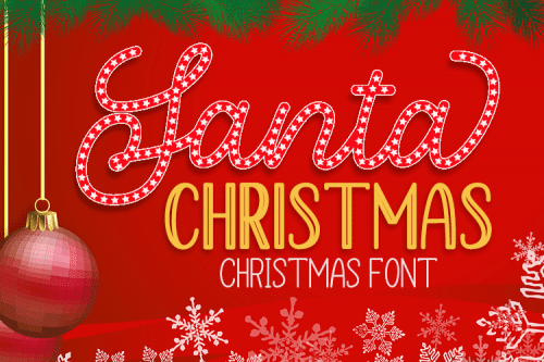 Santa Christmas A Cute Holiday Font 1