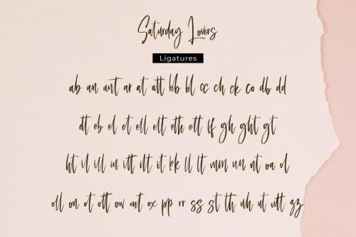 Saturday Lovers Script Font 8