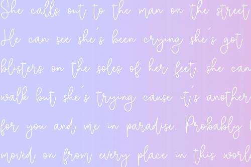 Selimut Hati Monoline Handwritten Font 5