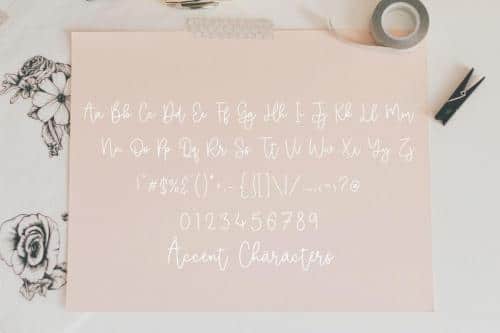 Selimut Hati Monoline Handwritten Font 6