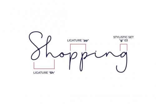 Shopping Font 4