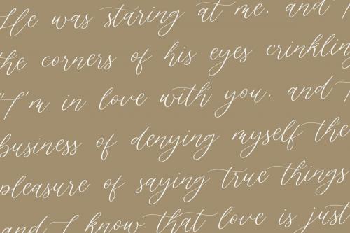 Silverweed Beautiful Calligraphy Script Font 5