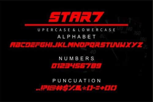 Star7 Display Font 3