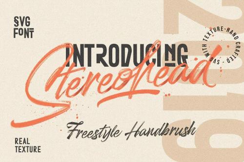 Stereohead Brush Font SVG 10