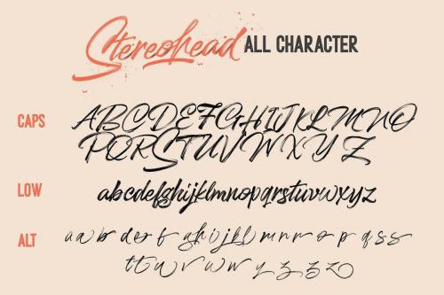 Stereohead Brush Font SVG 9