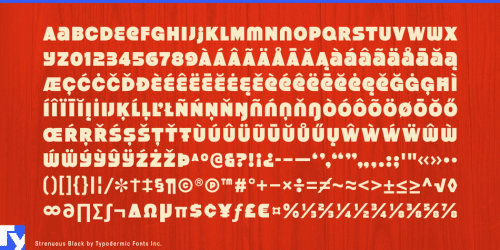 Strenuous Display Font 7