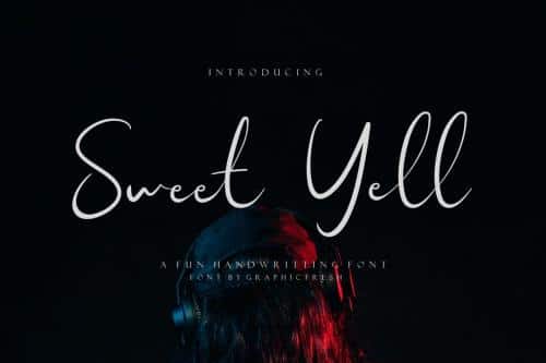 Sweet Yell Script Font 1