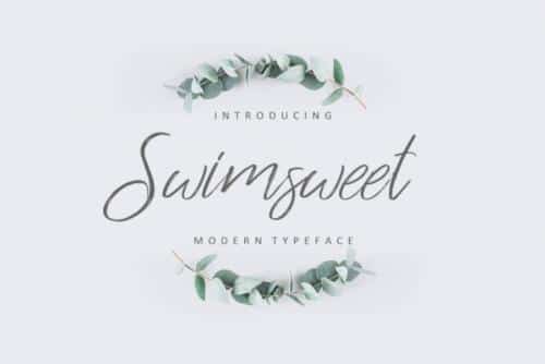 Swimsweet Script Font 1