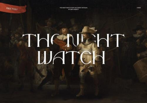 The Night Watch Display Font