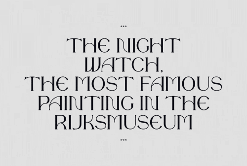 The Night Watch Display Font 6