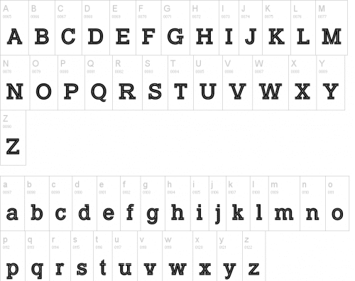 Typo Slab Inline Font 1