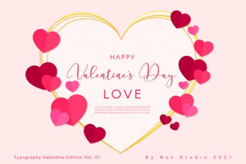 Valentine  You Calligraphy Font 2