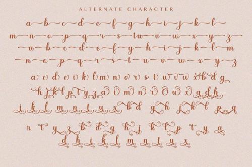 Whetiya Calligraphy Font 7