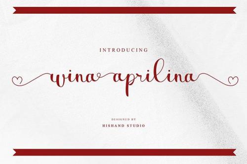 Wina Aprilina Calligraphy Font 1