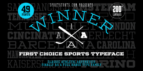 Winner Cond Regular Font