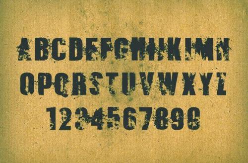 Worn Press A Distressed Type Face 6