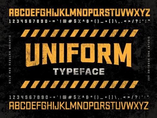 a uniform, serif typeface