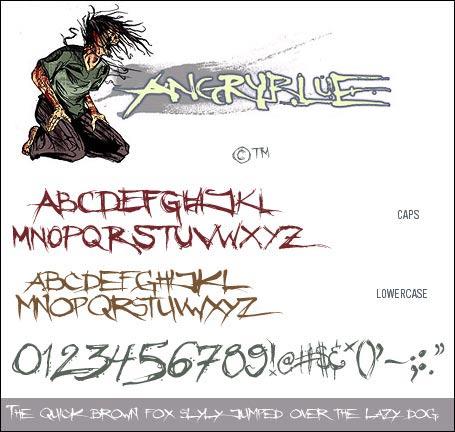 Angryblue Font