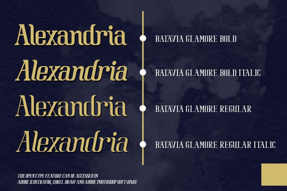 Batavia Glamore Font 2