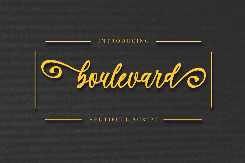 Boulevard Beautiful Script Font 1