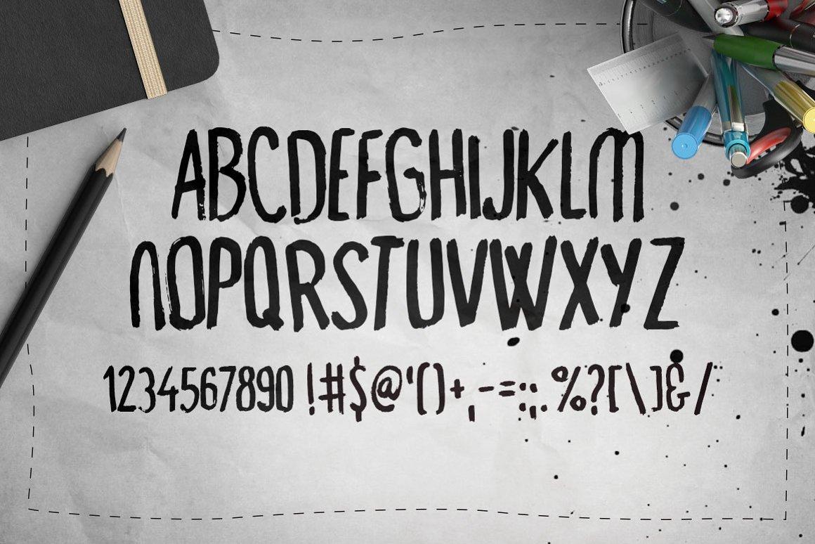 Capital Dry Brush Font 5