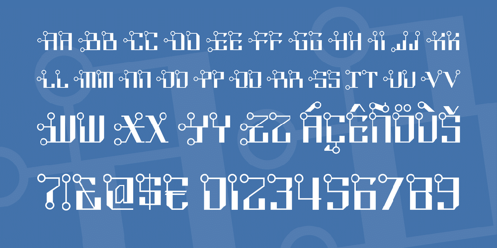 Circuit Bored NF Font 3