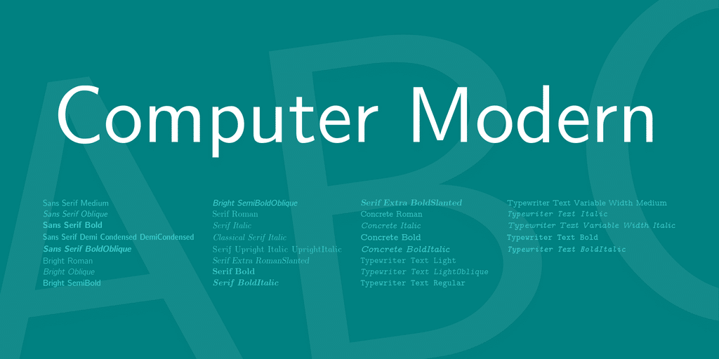 Computer Modern Font