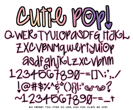 Cutie Pop Font