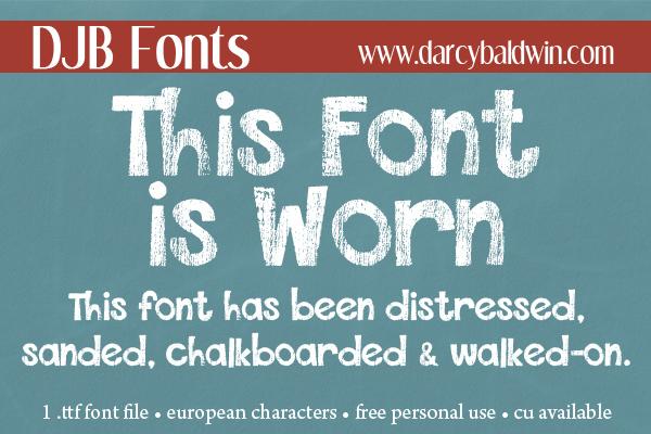 DJB This Font is Worn Font 3