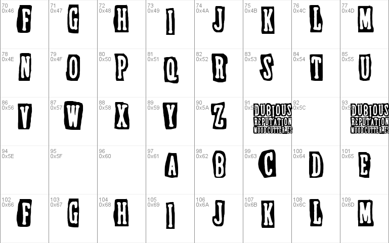 Dubious Reputation Font 3