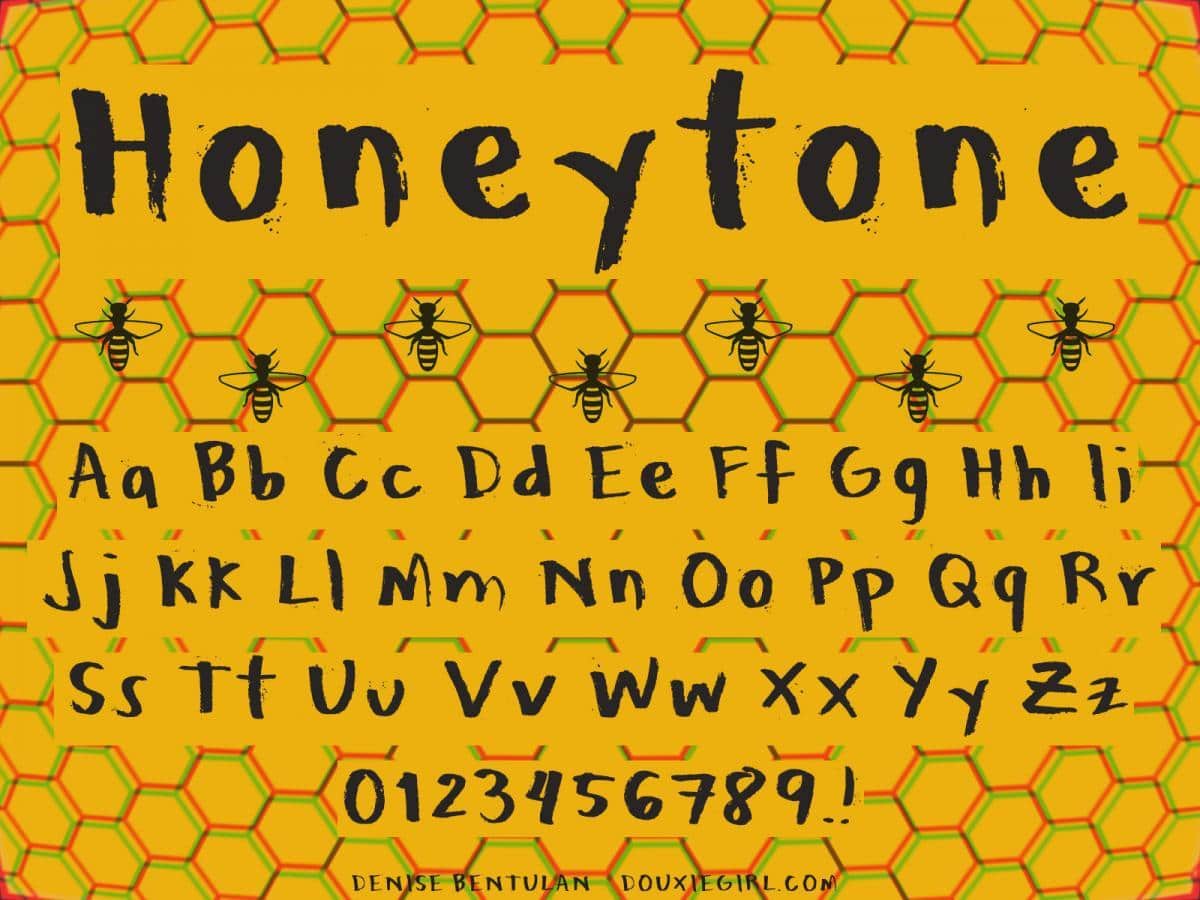 Honeytone Hollow Font 2