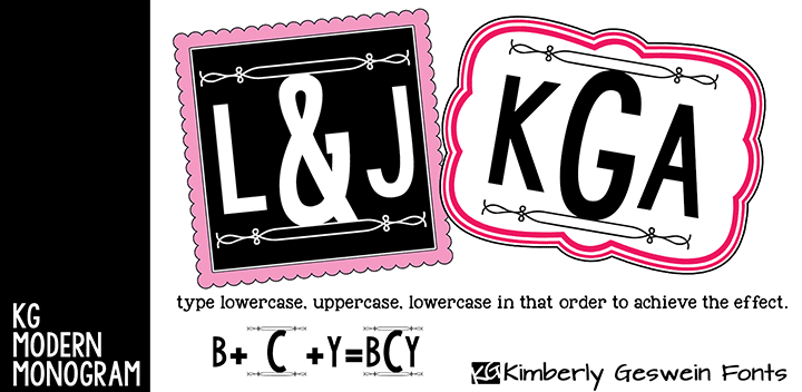 Kg Modern Monogram Font 1