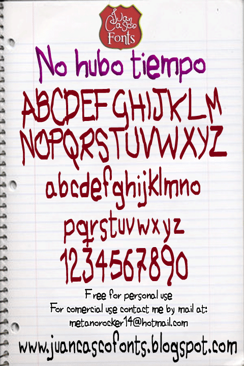 No hubo Tiempo Font