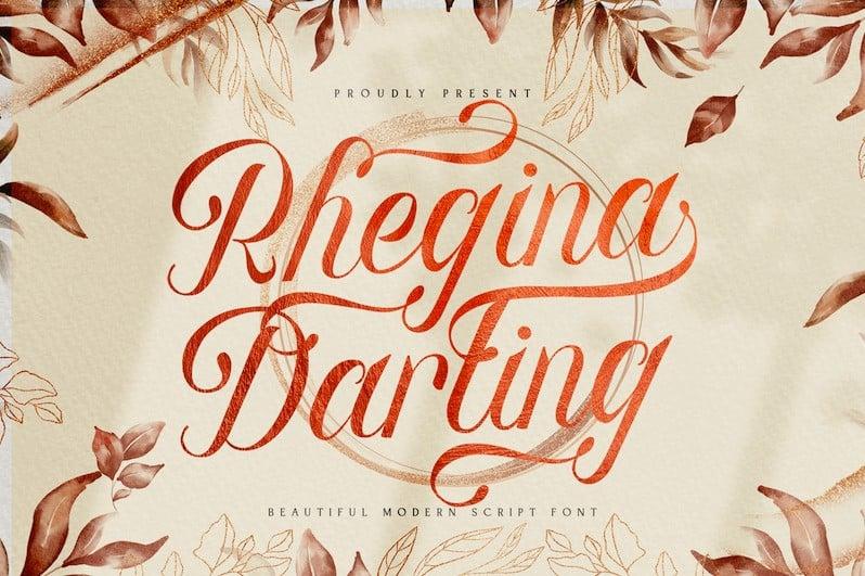 Rhegina Darling Calligraphy Font