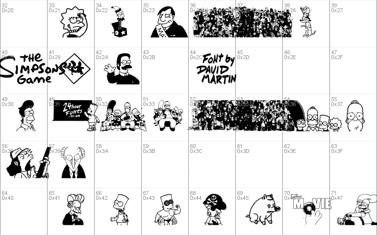 Simpsons Treehouse of Horror Font 2