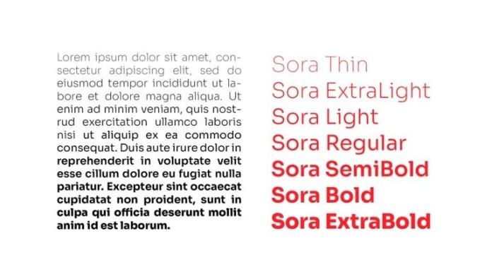 Sora Sans Serif Font Family 2