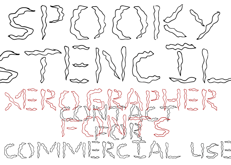 Spooky Stencil Font 1
