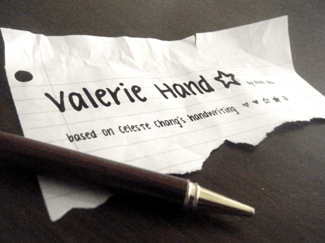 Valerie Hand Font