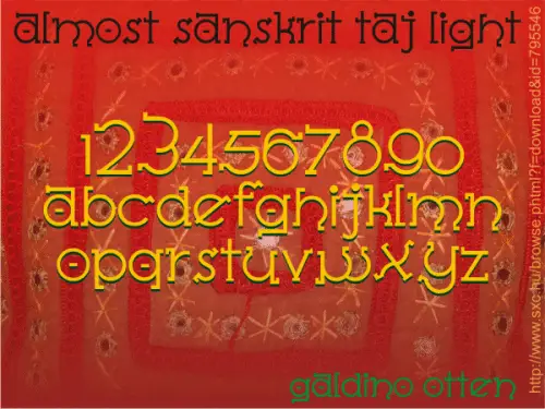 Almost Sanskrit Taj Font 1